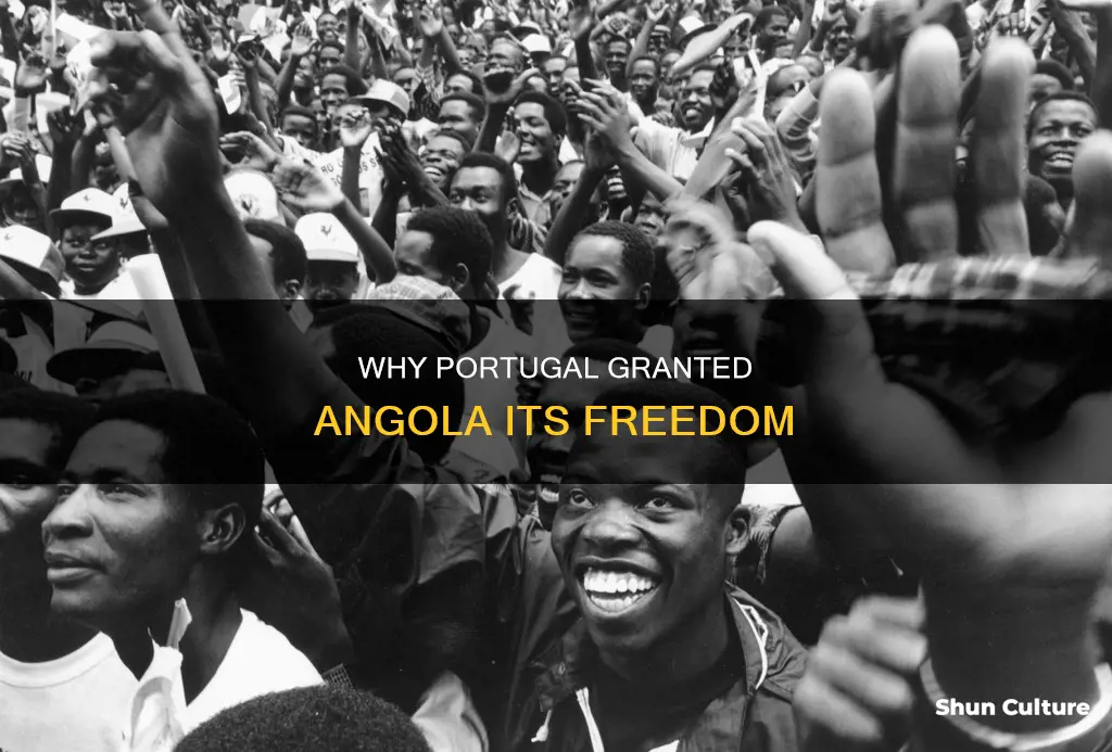 what prompted portugal to eventually grant angola its freedom