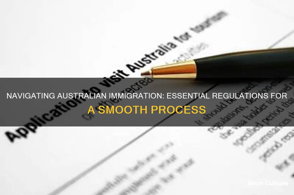 what regulation when go through immigration office in australia