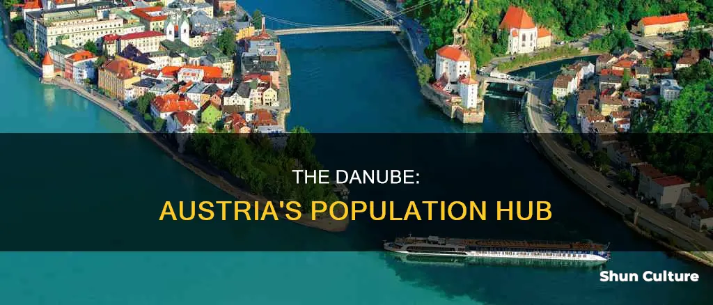 what river dominates the most populated region of austria