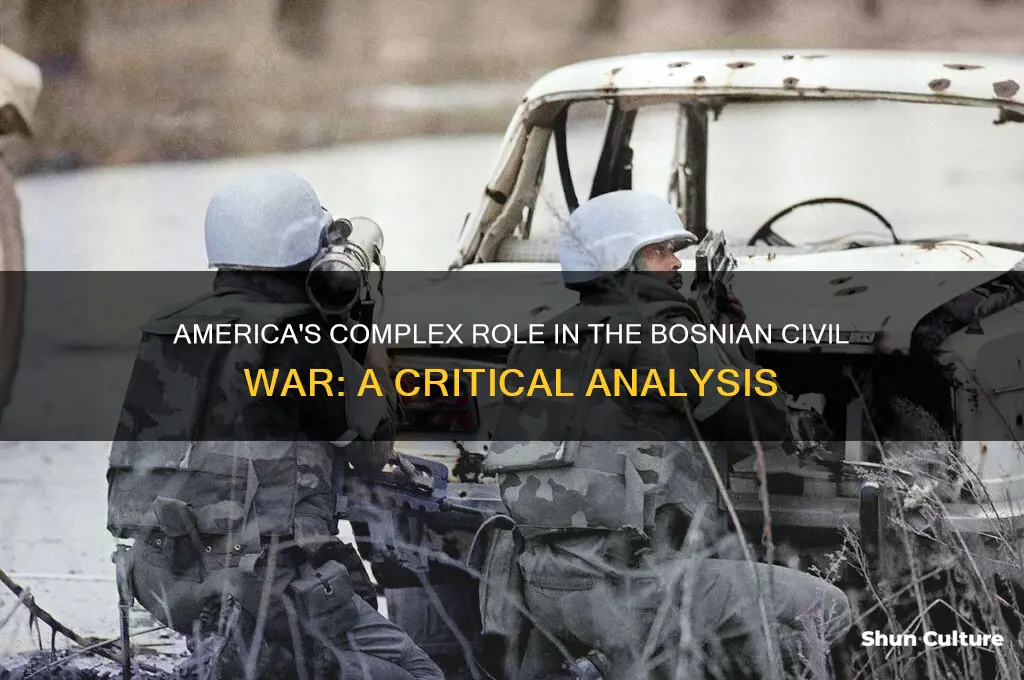 what role did america play in the bosnian civil war