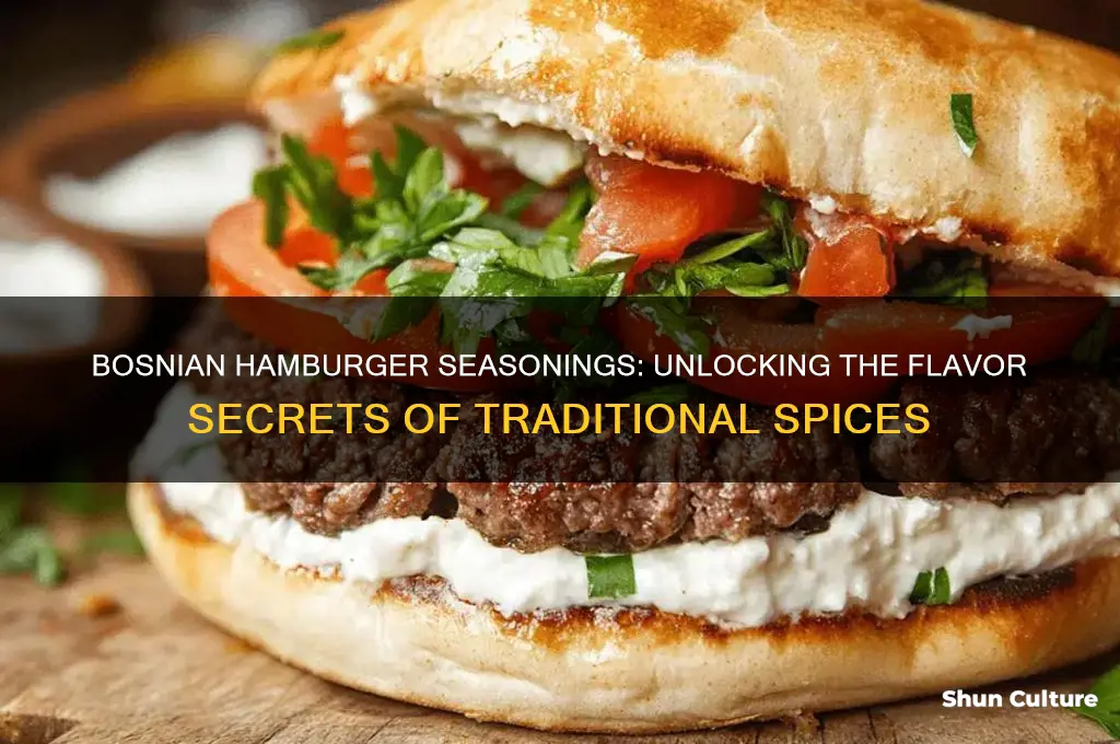 what seasonings go into a bosnian hamburger