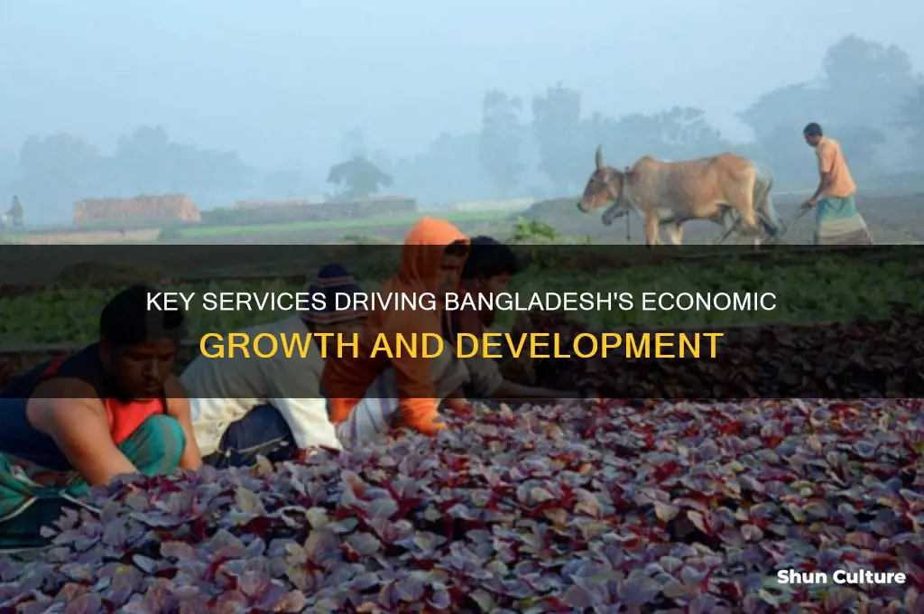 what services are most prominent in bangladesh economy