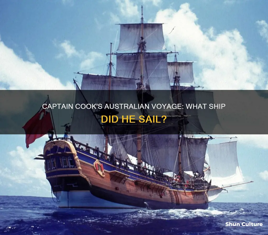 what ship did captain james cook sail on to australia