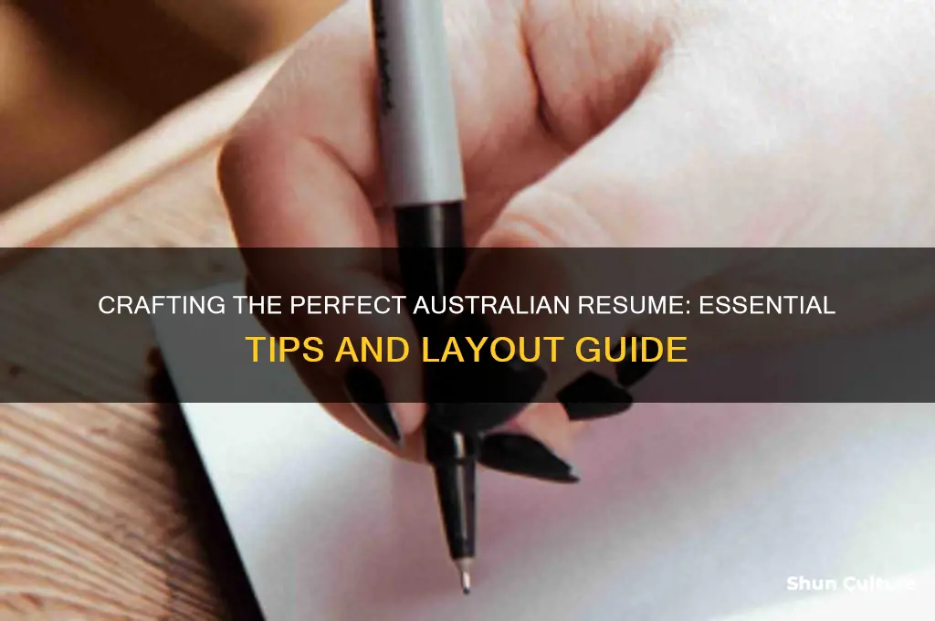 what should a resume look like australia