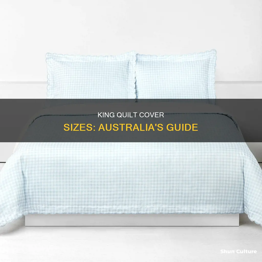what size is a king size quilt cover in australia