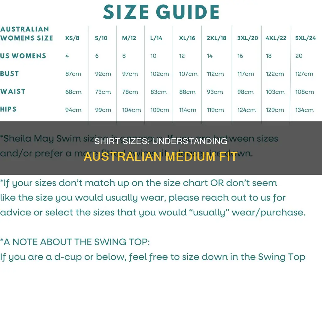 what size is a medium shirt in australia