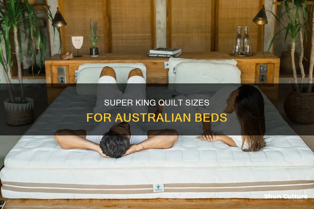 what size is a super king quilt in australia