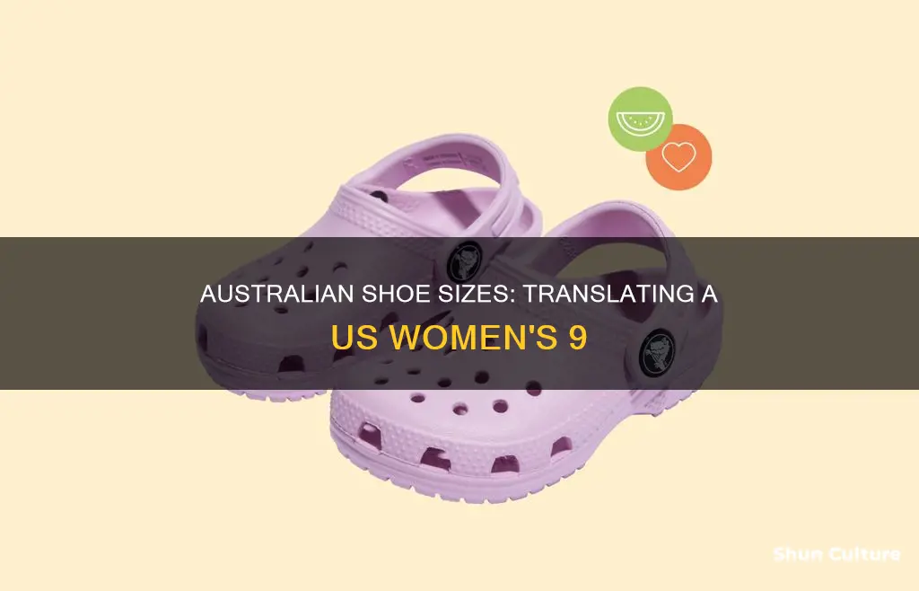 what size is a us womens 9 in australia