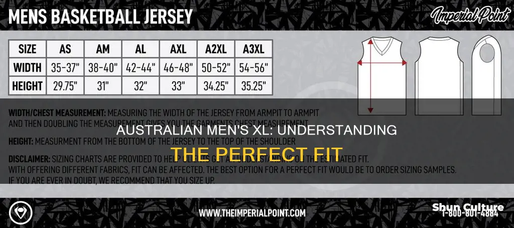 what size is mens xl in australia