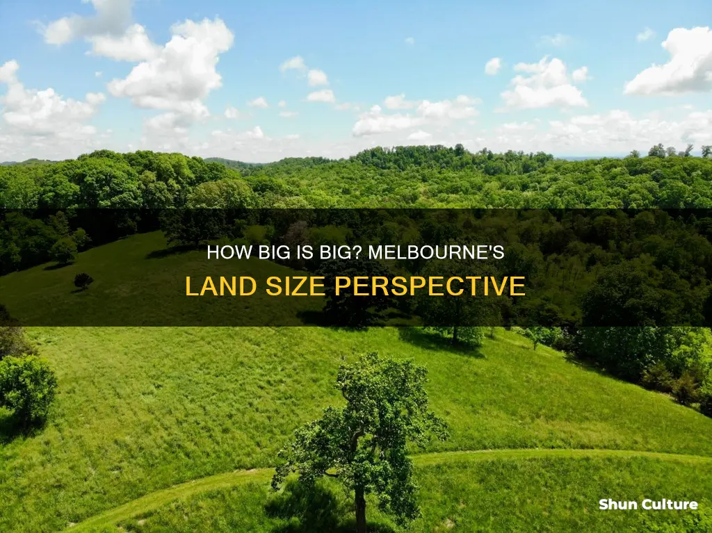 what size land is considered big in melbourne australia