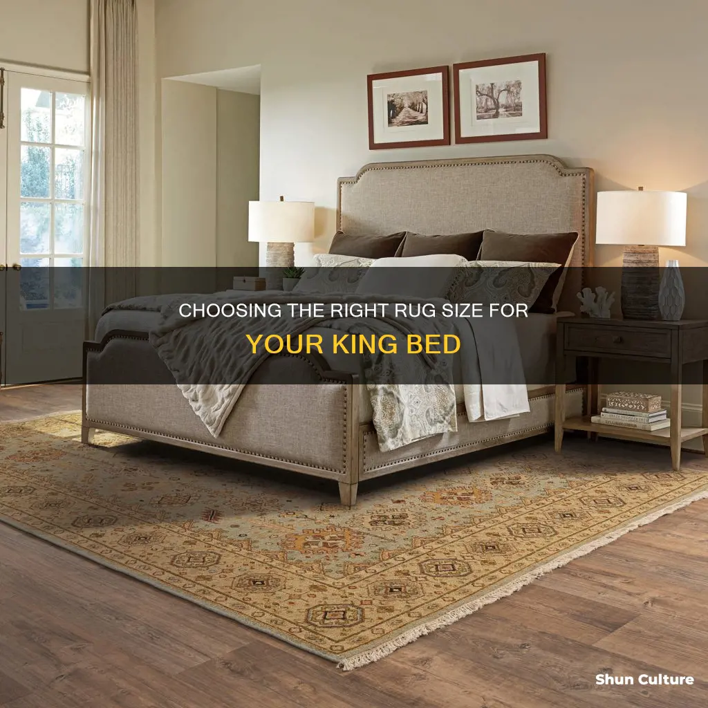 what size rug under king bed australia