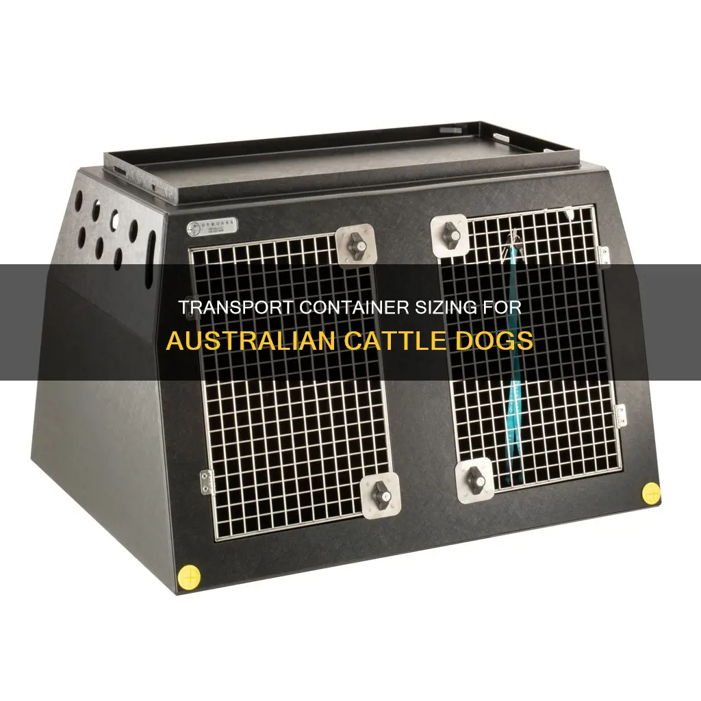 what size transport container for australian cattle dog