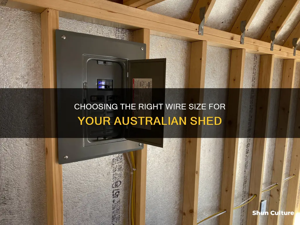 what size wire to run to shed australia