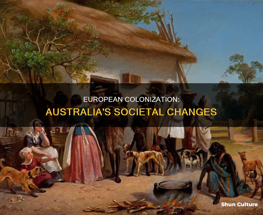 what societal did europeans make to australia