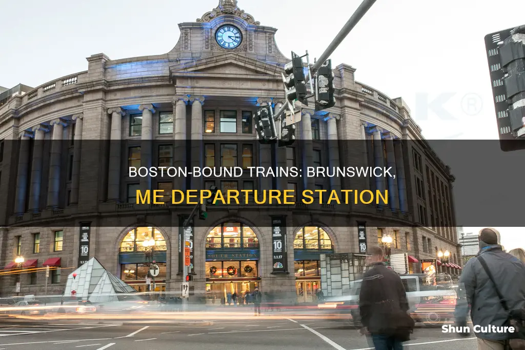 what station does train arrive in boston from brunswick me