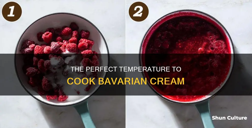 what temperature is bavarian cream cooked at