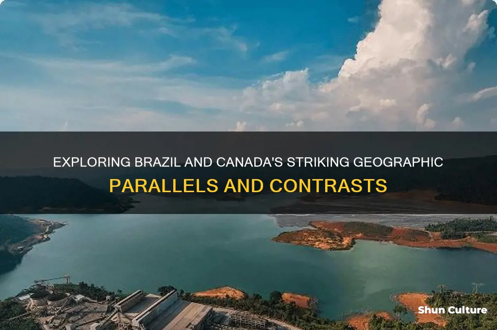 what the geographic similarities between brazil and canada