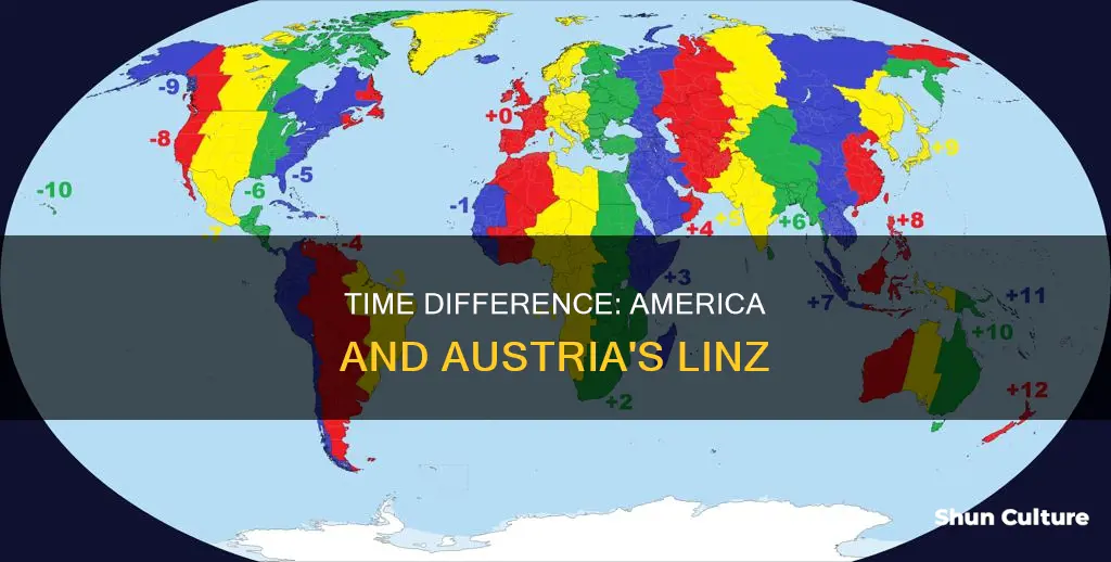 what time difference between america and austria linz