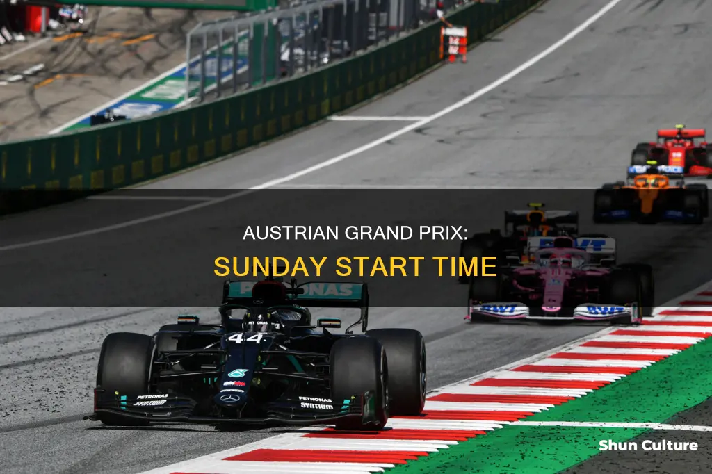 what time does the austrian grand prix start on sunday