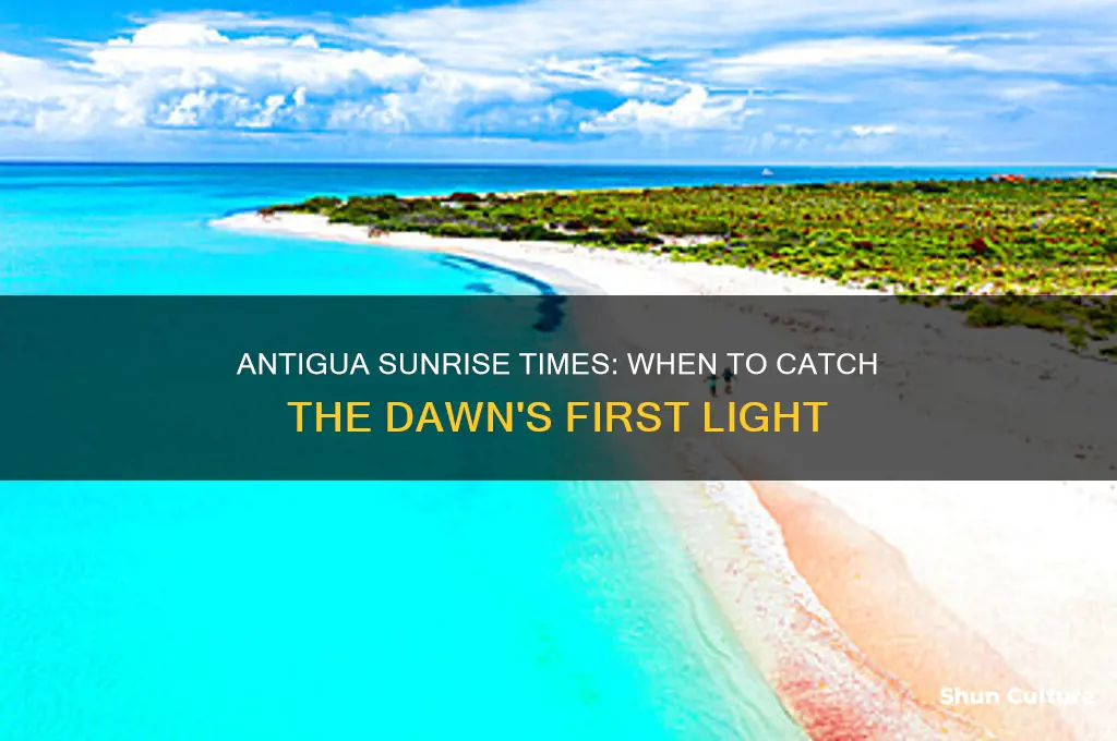 what time does the sunrise in antigua