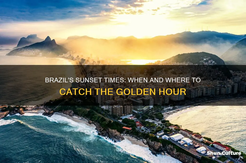 what time does the sunset come up in brazil