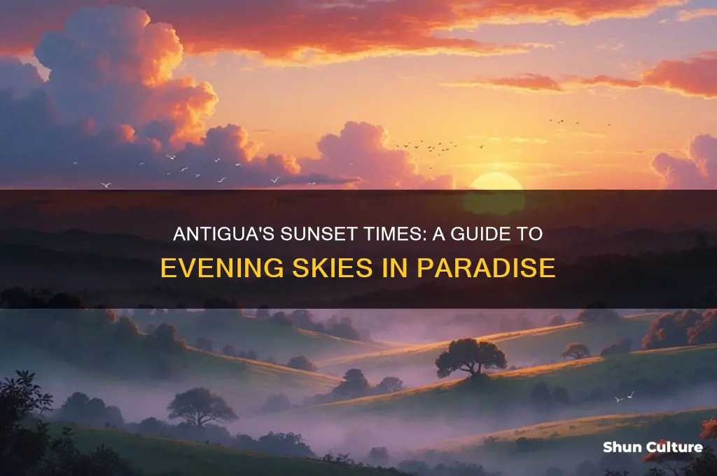 what time does the sunset in antigua