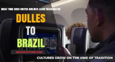 United Airlines Flight Schedule: Washington Dulles to Brazil Departure Times
