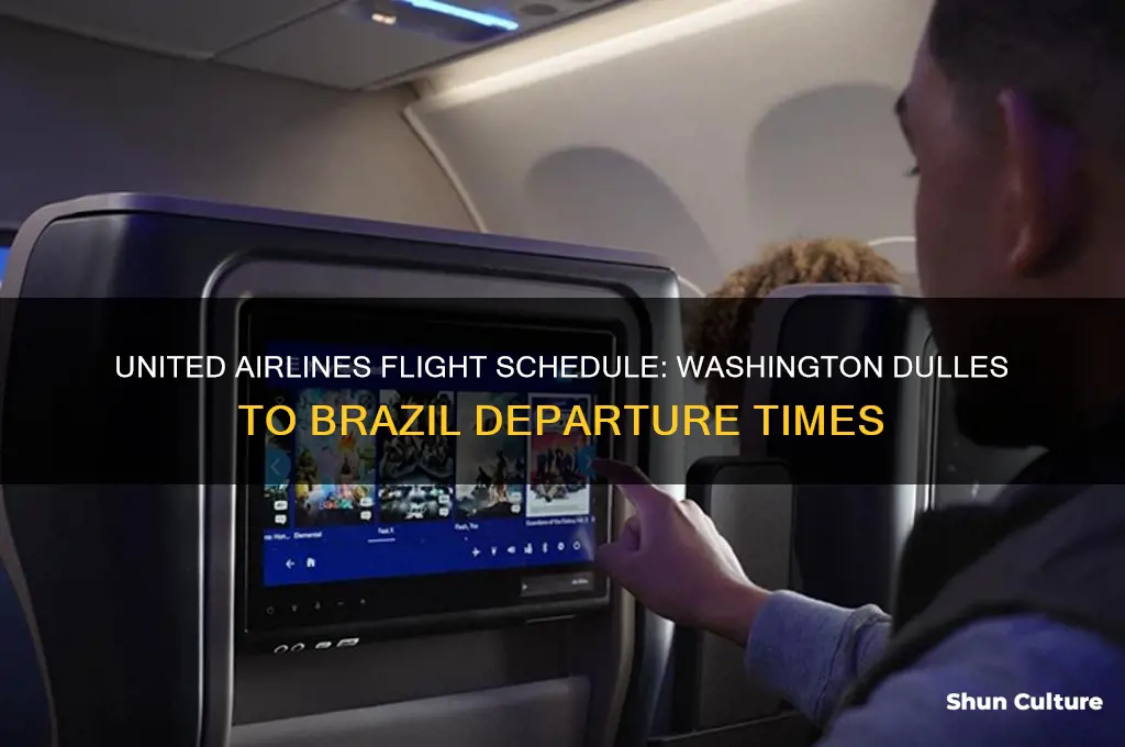 what time does united airlines leave washington dulles to brazil