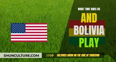 US vs Bolivia: Kick-Off Time Confirmed