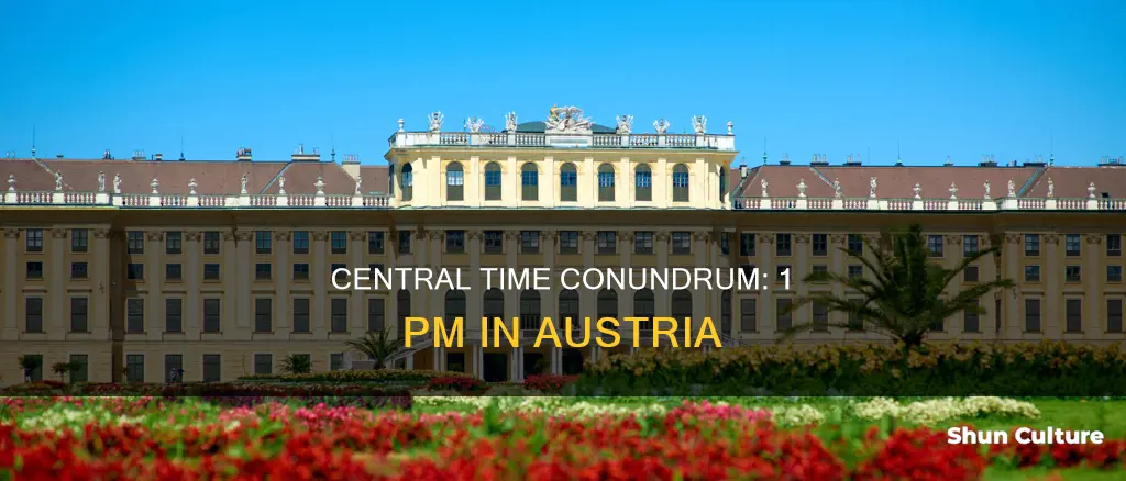 what time is 1 pm central in austria