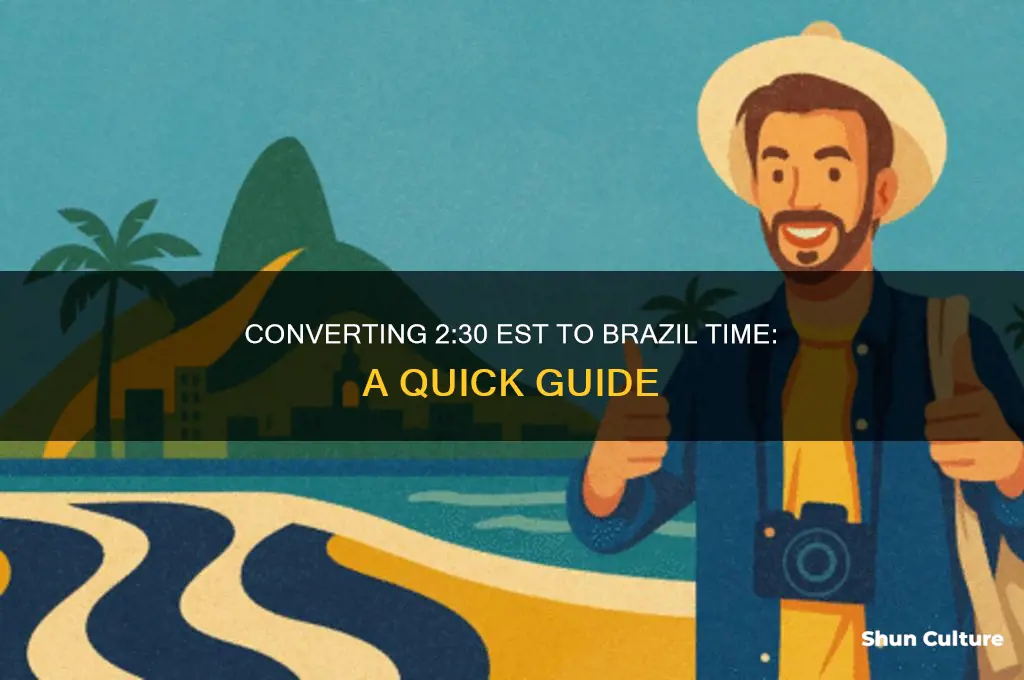what time is 2 30 est in brazil