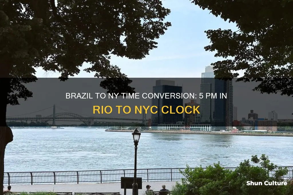 what time is 5pm brazil time in ny time