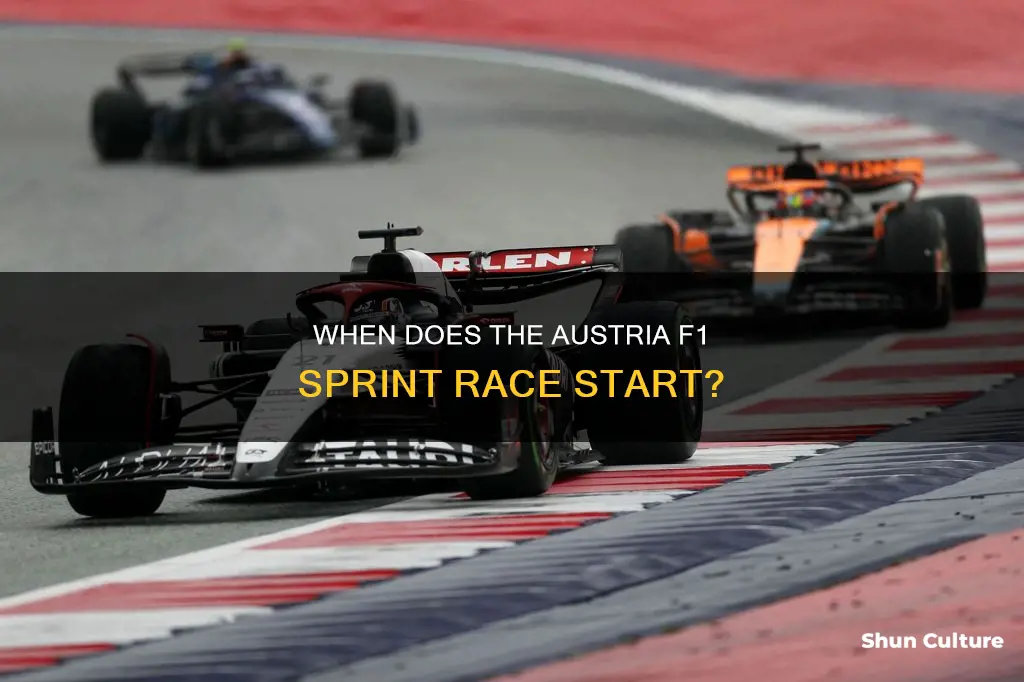 what time is austria f1 sprint race