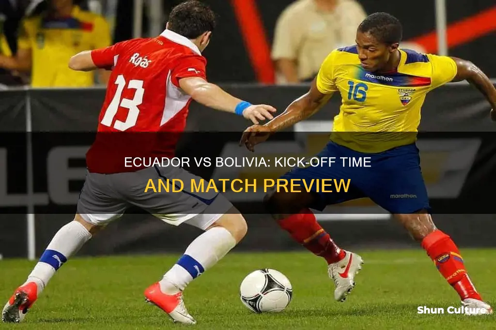 Ecuador Vs Bolivia KickOff Time And Match Preview ShunCulture