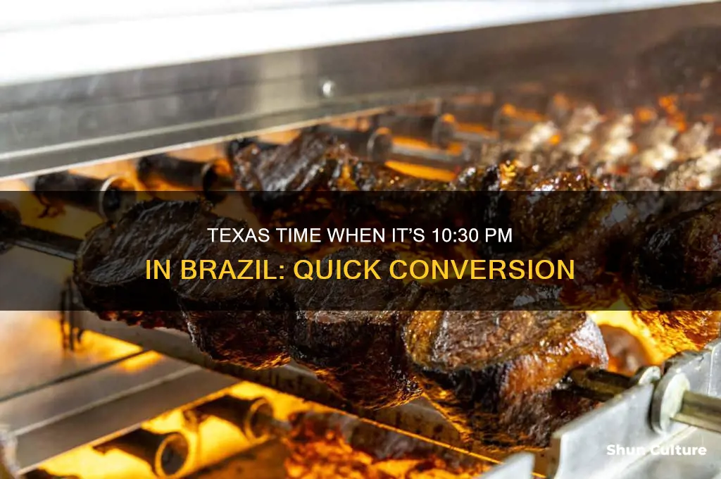 what time is in Texas if brazil is 1030 pm