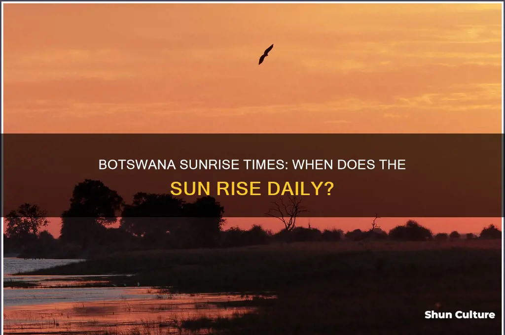 what time is sunrise in botswana