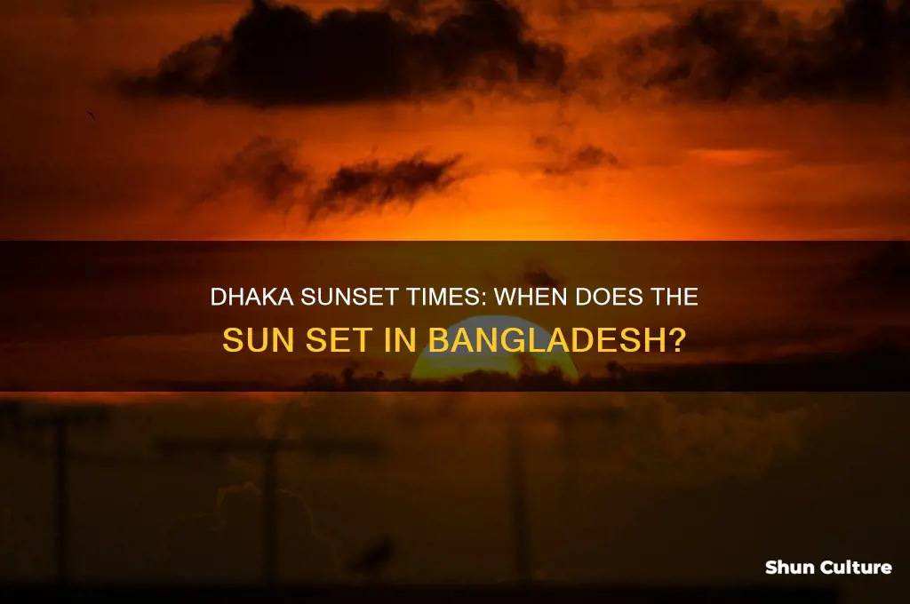 what time is sunset dhaka bangladesh