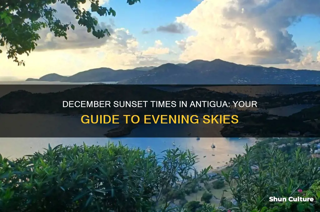 what time is sunset in antigua in december