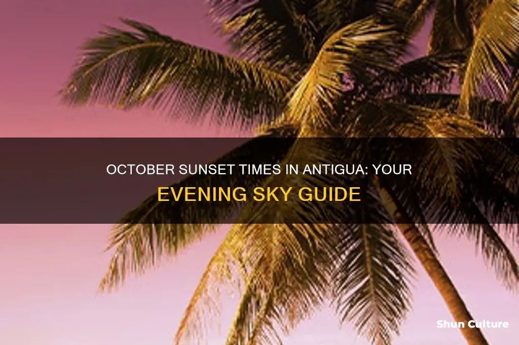 what time is sunset in antigua in October