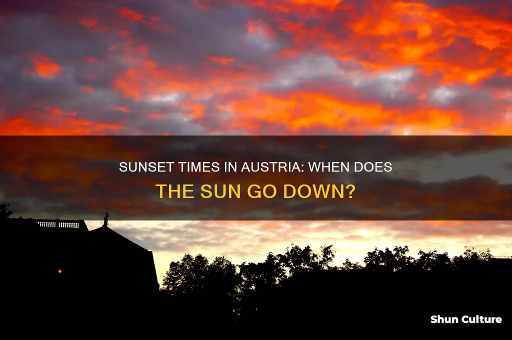 what time is sunset in austria