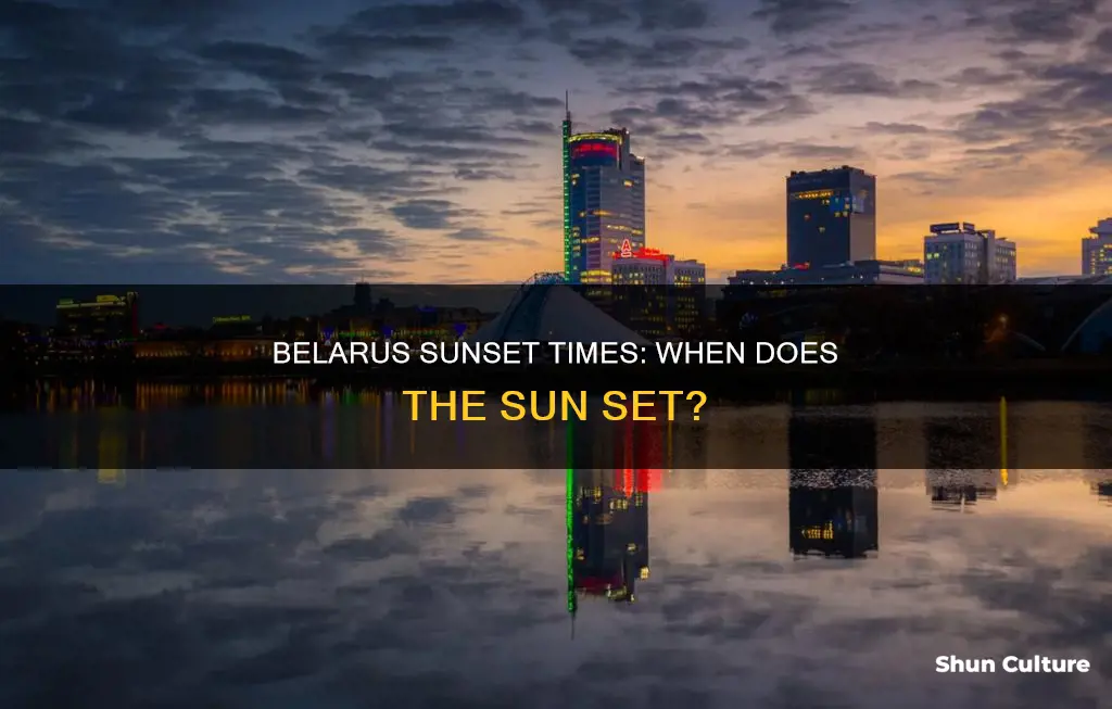 what time is sunset in belarus