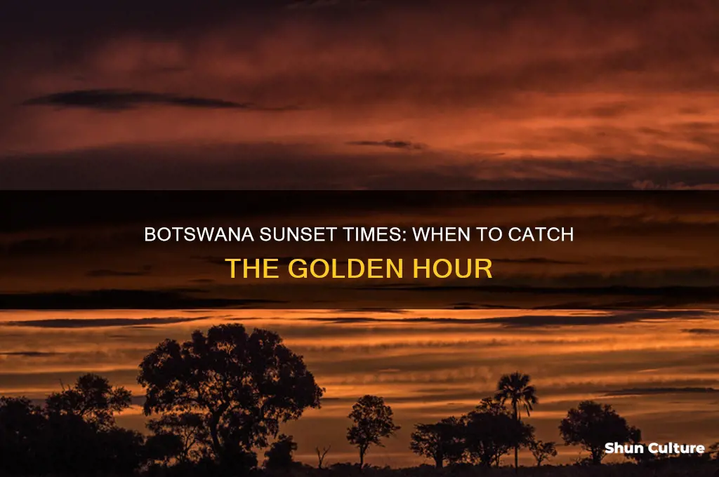 what time is sunset in botswana