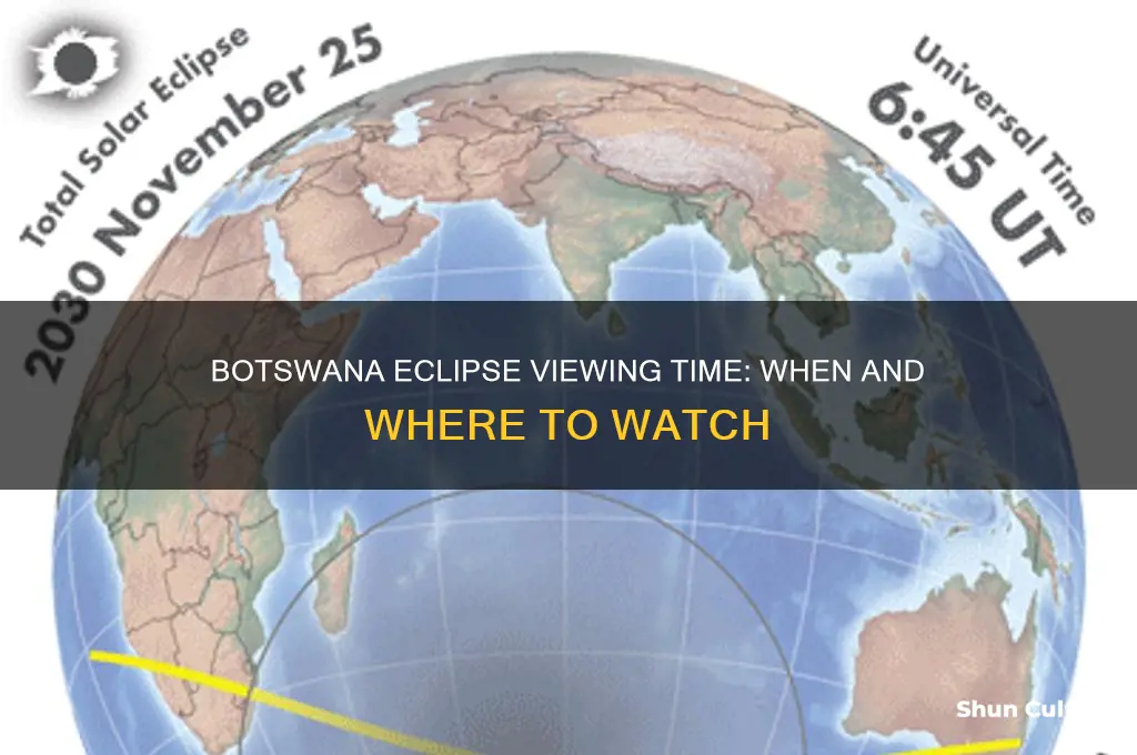 what time is the eclipse in botswana