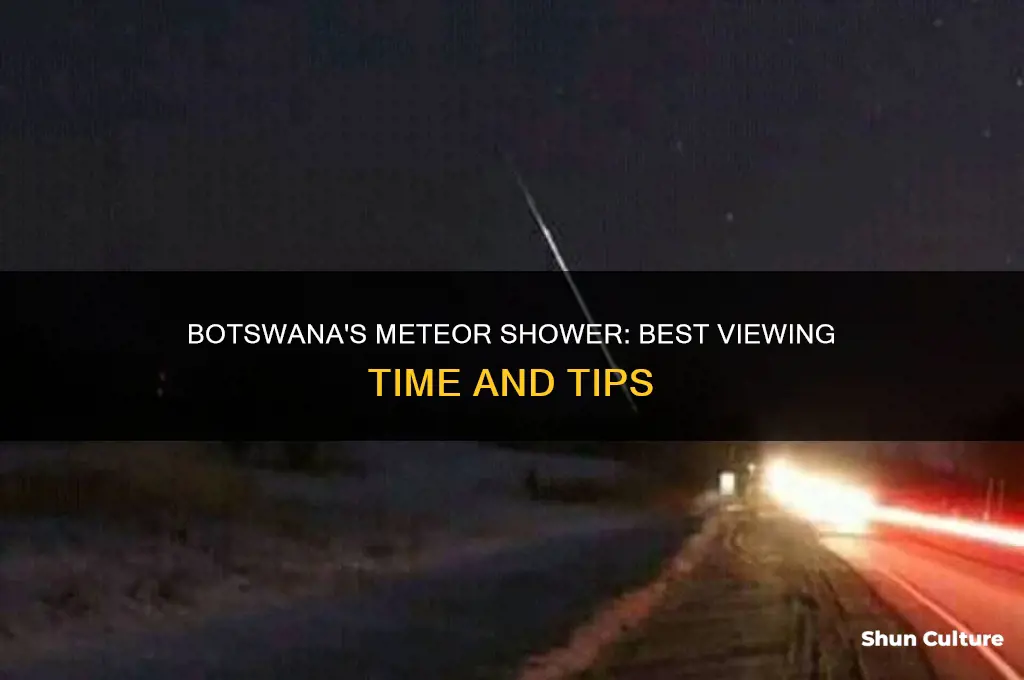 what time is the meteor shower in botswana