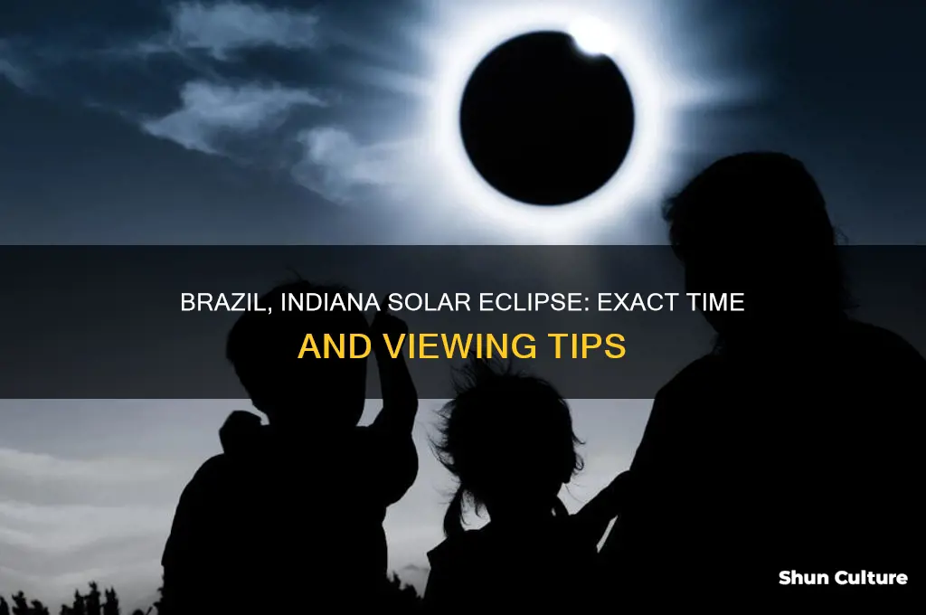 what time is the solar eclipse in brazil indiana