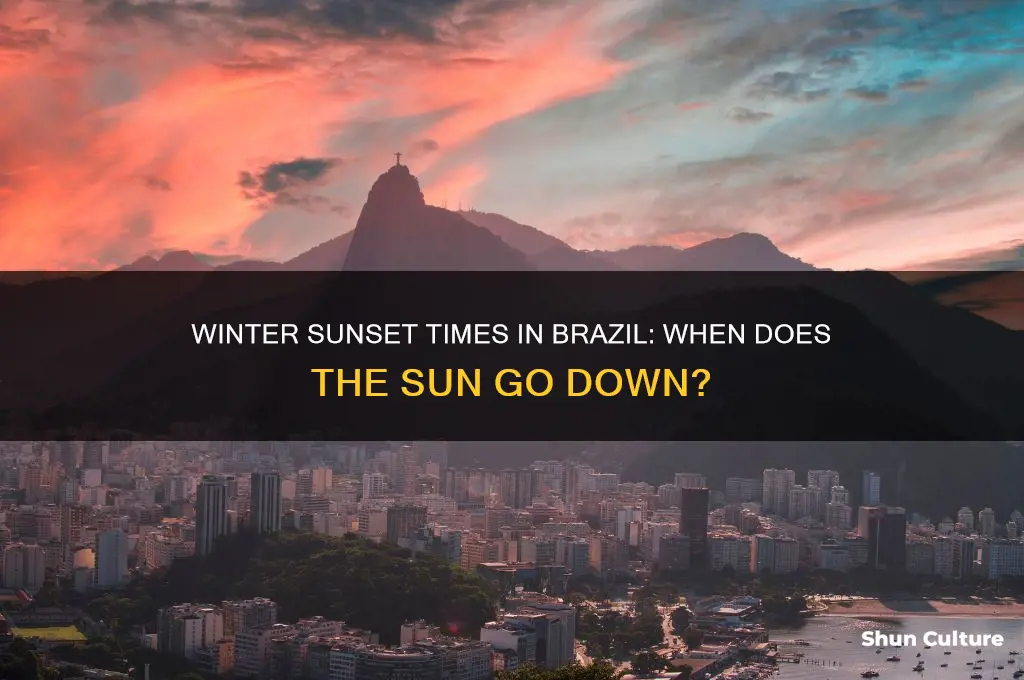 what time would the sunset duringwinter in brazil