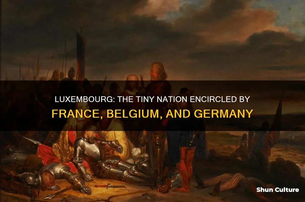 what tiny country is surrounded by france belgium and germany