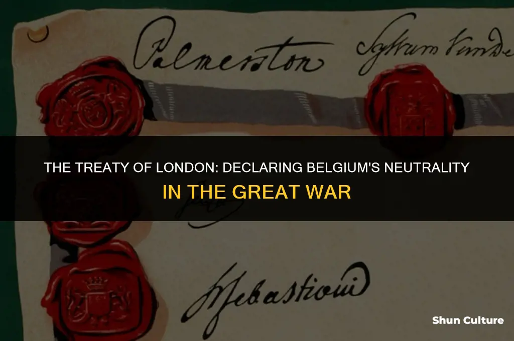 what treaty declared belgium neutral