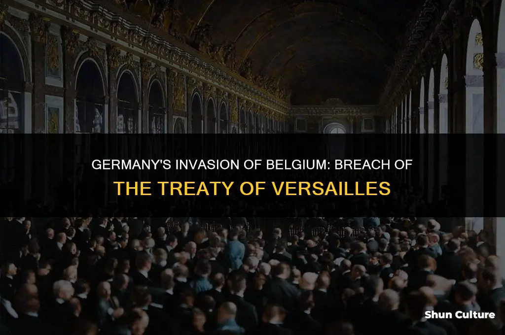 what treaty did germany break when they invaded belgium