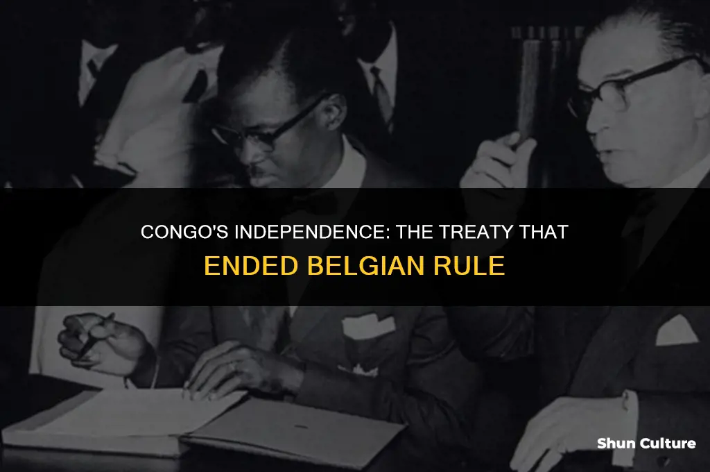 what trety was signed when belgium freed congo